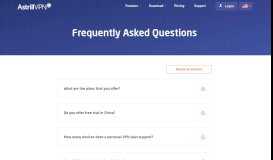 
							         Frequently Asked Questions | Astrill VPN								  
							    