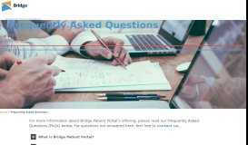 
							         Frequently Asked Questions | Bridge - Bridge Patient Portal								  
							    