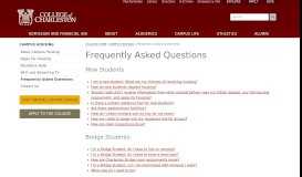 
							         Frequently Asked Questions - Campus Housing - College of Charleston								  
							    