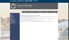 
							         Frequently Asked Questions - City of Tacoma								  
							    