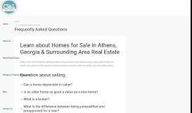 
							         Frequently Asked Questions - CJ&L Real Estate: Athens Ga Homes ...								  
							    