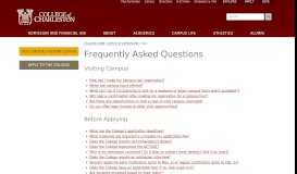 
							         Frequently Asked Questions - College of Charleston - Undergraduate ...								  
							    