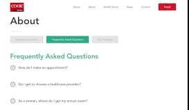 
							         Frequently Asked Questions | Cook Clinic - Cook Family Health Center								  
							    