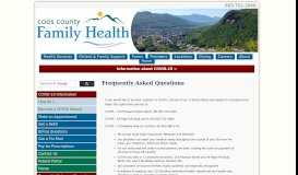
							         Frequently Asked Questions: Coös County Family Health Services								  
							    