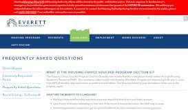 
							         Frequently Asked Questions | EHA - Everett Housing Authority								  
							    