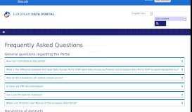 
							         Frequently Asked Questions - European Data Portal								  
							    