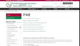 
							         Frequently Asked Questions - FAQs | Florida National University								  
							    