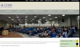 
							         Frequently Asked Questions (FAQs) | Office of ... - LUMS Admissions								  
							    