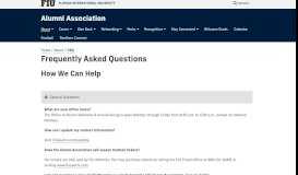 
							         Frequently Asked Questions - FIU Alumni Association								  
							    