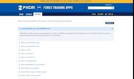 
							         Frequently Asked Questions - FXCM Apps Store								  
							    