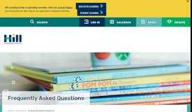 
							         Frequently Asked Questions | Hill Learning Center - The Hill Center								  
							    