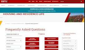 
							         Frequently Asked Questions - Housing and ... - Seattle University								  
							    