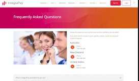 
							         Frequently Asked Questions - IntegraPay Payment Solutions								  
							    