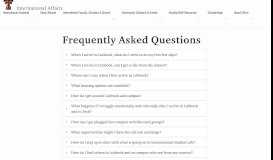 
							         Frequently Asked Questions | International Student Life | International ...								  
							    