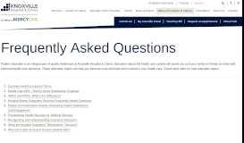 
							         Frequently Asked Questions - Knoxville Hospital & Clinics								  
							    