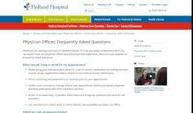 
							         Frequently Asked Questions | Lakeshore Health Partners								  
							    