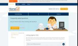 
							         Frequently Asked Questions |Lettings Agents | HomeLet								  
							    