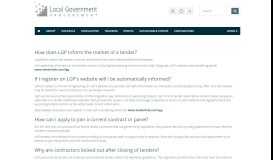
							         Frequently Asked Questions | Local Government Procurement								  
							    