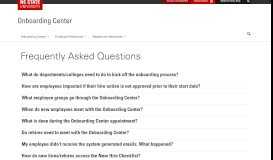 
							         Frequently Asked Questions – Onboarding Center								  
							    