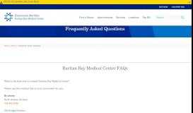 
							         Frequently Asked Questions - Raritan Bay Medical Center								  
							    