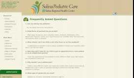 
							         Frequently Asked Questions - Salina Pediatric Care								  
							    