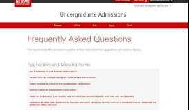 
							         Frequently Asked Questions | Undergraduate Admissions | NC State ...								  
							    