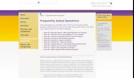 
							         Frequently Asked Questions - University at Albany-SUNY								  
							    