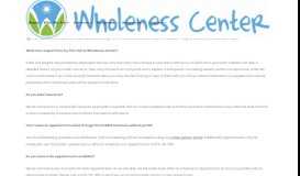 
							         Frequently Asked Questions | Wholeness Center								  
							    