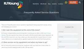 
							         Frequently Asked Service Questions | RJ Young								  
							    