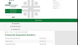 
							         Frequently Requested Numbers - Cabell Huntington Hospital ...								  
							    