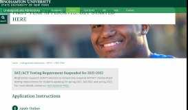 
							         Freshman Applicants - Binghamton University								  
							    