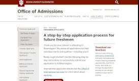 
							         Freshman Applicants - Office of Admissions - Indiana University ...								  
							    