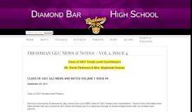 
							         Freshman GLC News & Notes - Diamond Bar High School - Walnut ...								  
							    