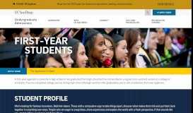 
							         Freshman - UCSD Admissions								  
							    