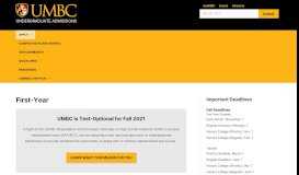
							         Freshman - UMBC: Undergraduate Admissions								  
							    