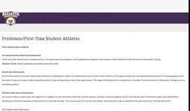 
							         Freshman/First-Time Student-Athletes - Nazareth College Athletics								  
							    