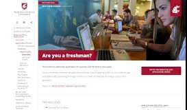 
							         Freshmen | Admissions | Washington State University - WSU Admissions								  
							    