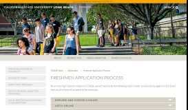 
							         Freshmen Application Process | California State University, Long Beach								  
							    