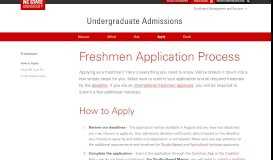 
							         Freshmen Application Process | Undergraduate Admissions | NC State ...								  
							    