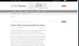 
							         Fresno State accepting preferred names - CR80News								  
							    