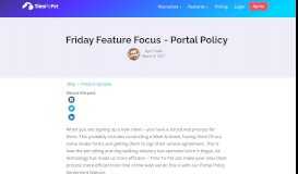 
							         Friday Feature Focus - Portal Policy | Time To Pet								  
							    