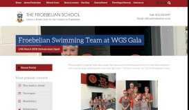 
							         Froebelian Swimming Team at WGS Gala - The Froebelian School								  
							    