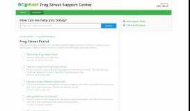 
							         Frog Street Portal : Frog Street Support Center								  
							    