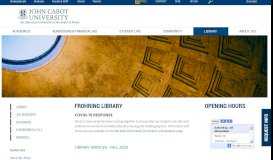 
							         Frohring Library | English Language Library ... - John Cabot University								  
							    