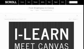 
							         From Brightspace to Canvas - BYUI Scroll								  
							    