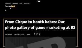 
							         From Cirque to booth babes: Our photo gallery of game marketing at ...								  
							    