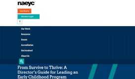 
							         From Survive to Thrive: A Director's Guide for Leading an Early ... - naeyc								  
							    