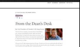 
							         From the Dean's Desk – The Parent Portal - St. Olaf College								  
							    