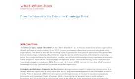 
							         From the Intranet to the Enterprise Knowledge Portal								  
							    