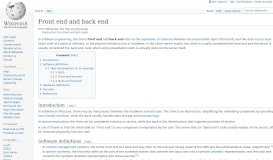 
							         Front and back ends - Wikipedia								  
							    